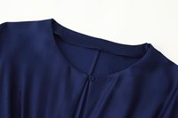 TAOP&ZA 2026 Robe élégante et tendance à col rond et manches longues avec fente, style européen et américain, automne 2678201