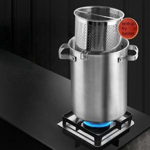 Vente flash : panier de cuisson en acier inoxydable de 22 cm de haut, compatible induction, multifonctionnel, <span class=keywords><strong>pour</strong></span> <span class=keywords><strong>asperges</strong></span>, friteuse, cuisinière à gaz, fait en métal - Product Image 3