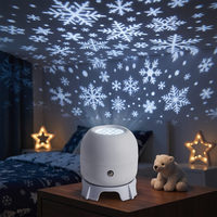 Projecteur de flocons de neige LED, lampe de projection rotative d'étoiles pour chambre à coucher, décoration de Noël