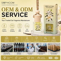 8ml Hangende Autoluchtverfrisser Glazen Flesje Houten Deksel Autoparfum Geurverspreider Aangepaste Branding OEM Fabriek