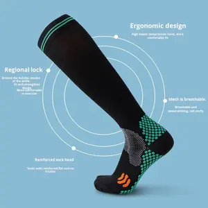 Chaussettes de fitness pour sports d'intérieur, énergie musculaire, mollet, long tube, <span class=keywords><strong>corde</strong></span> à <span class=keywords><strong>sauter</strong></span> antidérapante, chaussettes de compression pour le corps libre. - Product Image 2
