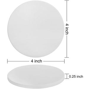 Carreaux en céramique non perforés de 4 pouces, pour l'artisanat, avec coussinets de support de liège, à utiliser avec encre d'alcool ou verseur acrylique, faire soi-même, bricolage - Product Image 2