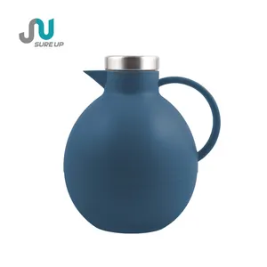 蓝色流行风格保温瓶保温瓶咖啡壶保温瓶玻璃咖啡店内真空壶