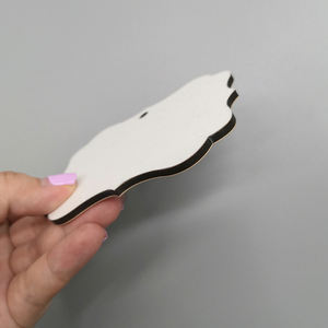 Ornement de Sublimation blanc en porcelaine, entrepôt américain, pendentifs ronds tendus en porcelaine, en MDF blanc - Product Image 5