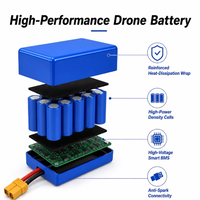 Paket Baterai Lithium Ion Drone UAV 44.4V 40Ah Densitas Energi Tinggi untuk UAV Angkat Berat VTOL Multi Rotor Pesawat Daya Tahan Lama