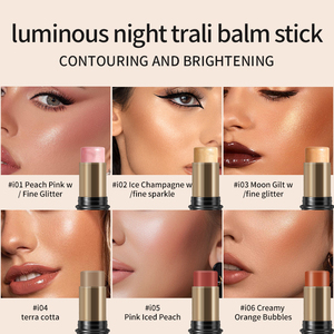 Makeup Lightweight Glitter Highlighter Contour Cruelty Free Lip Cheek Vegan Waterproof Blusher Creamy Blush Stick - Product Image 3