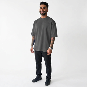 T-shirts pour hommes de haute qualité, personnalisés, qualité de luxe, 100% coton, séchage rapide, vente en gros, poids lourd, grande taille - Product Image 1