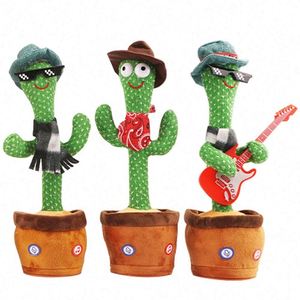 Cute Stuffed Flowerpot Twisting Dancing <b>Cactus</b> Doll <b>Talking</b> Singing Music Plush Toy with PP Cotton Material Adjustable Height - Product Image 2