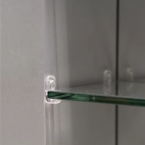 Puerta corredera montada en la pared con <span class=keywords><strong>espejo</strong></span> de <span class=keywords><strong>baño</strong></span> con revestimiento de polvo blanco gabinete de <span class=keywords><strong>espejo</strong></span> de afeitar de metal - Product Image 4