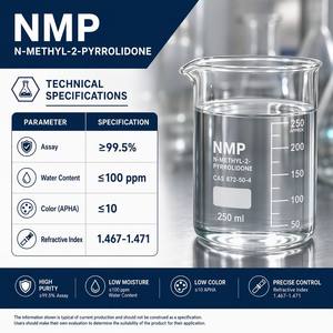 CAS <span class=keywords><strong>872</strong></span> <span class=keywords><strong>50</strong></span> <span class=keywords><strong>4</strong></span> โพลียูรีเทนสังเคราะห์ชนิดบริสุทธิ์ 99.5% สำหรับเคลือบสี  น้ำยาละลายชนิดเหลว N เมทิลไพรโรลิโดน NMP - Product Image 4