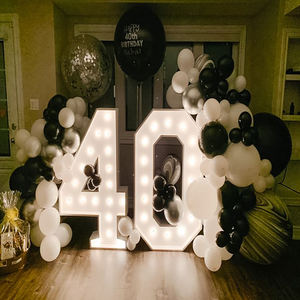 مصنع شحنة ديكور الزفاف أضواء عملاقة 4 أقدام سرادق إلكتروني أدى أرقام كبيرة عملاقة تضيء رسائل الصمام سرادق رسائل الحب - Product Image 2