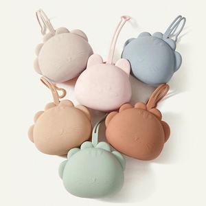 Cartoon Silikon Schnuller-Aufbewahrungsbox Tragbare Reise-Schnullertasche BPA-freies Silikon Schnuller-Etui - Product Image 3