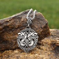 Norse Touriste Souvenir Cadeau En Acier Inoxydable Viking Collier Unisexe Porter Norse Celtic Bijoux Collier Viking Bijoux