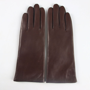 <span class=keywords><strong>Gants</strong></span> <span class=keywords><strong>longs</strong></span> de luxe en peau de mouton, thermiques, coupe-vent, doublure en laine chaude, cuir véritable marron uni, pour usage quotidien, fêtes, cyclisme, trajets domicile-travail - Product Image 1
