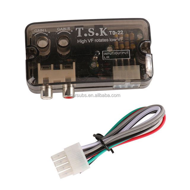 Car Stereo Radio Speaker Audio High Turn RCA High to Low Converter Adjustable Bass Line Delay Function Level Converter Adapter