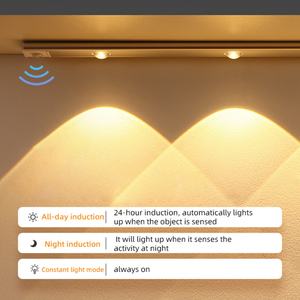 Lampe LED rechargeable ultra-mince à 3 couleurs et à intensité variable avec détecteur de mouvement pour armoire, placard et vestiaire - Product Image 2