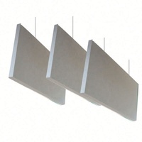 Panneau acoustique suspendu vertical en laine de verre pour la décoration des halls et des magasins, haute performance, classe A2 en matière de résistance au feu pour les bureaux