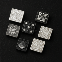 12mm carré rond usine Logo motif personnalisé en alliage de Zinc métal presse boutons pression pour Abaya Thobe chemise vêtements
