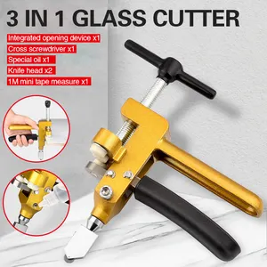 6MM Mirror Glass Cutter Hand Tool Manual Tile Cutter 2 In 1 Glass Cutting Tool With Glass Breaking Pliers
