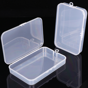 SUNSHING Clear Rectangular Flat Plastic Cosmetic <b>Box</b> Travel <b>Makeup</b> Organizer Nail Tool <b>Storage</b> Container Disposable Mask Case - Product Image 2