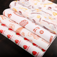 Papier d'emballage biodégradable imprimé pour hamburgers et sandwichs, recyclable, pour la restauration rapide, en bois