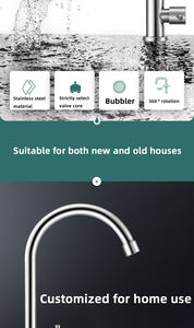 Grifo Mezclador de Cocina de Agua Fría Única de Acero Inoxidable Pulido con Cartucho Ahorrador de Agua para Fregadero - Precio Mayorista - Product Image 4