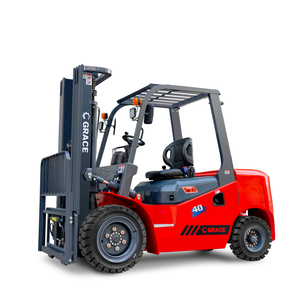 Jouet Shioji & Co Japon S-1081 - Forklift Et Transpalette En Tôle Friction (rare En Boîte)