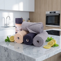 Chiffon de nettoyage en microfibre jetable avec logo personnalisé, serviette de cuisine OEM, torchon en gros provenant d'une usine chinoise professionnelle