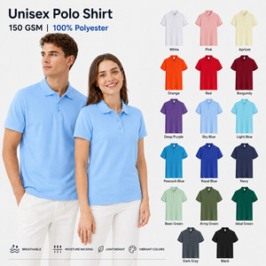 Polo Personalizado Unisex con Logotipo, Absorbente de Humedad, 100% Poliéster, 150GSM, Transpirable, de Secado Rápido, para Golf, para Hombre y Mujer - Product Image 1