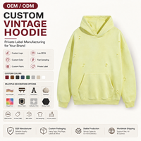 Hoodie katun tebal berkerah, nyaman, ukuran besar, dengan logo custom, polos, untuk pria, berbahan fleece katun poliester