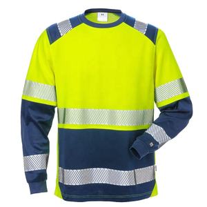 Áo sơ mi đồng phục bảo hộ lao động bán buôn tùy chỉnh, áo phản quang rộng 5cm, tay dài, đạt tiêu chuẩn ANSI Class 2 ANSI EN20471 - Product Image 2