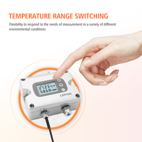 LEFOO Analog RS485 Sensor Kelembaban Suhu tinggi 180 derajat C suhu & RH relai pemantauan dengan fungsi Alarm OEM dapat disesuaikan
