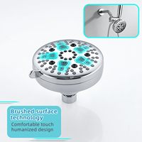Système de douche moderne noir mat avec double pommeau, douchette à main, pommeau de douche pluie haute pression, fixation murale et flexible tuyau de douche 7