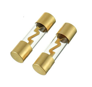 <span class=keywords><strong>Fusible</strong></span> en verre AGU 10X38mm voiture Auto Audio alimentation de sécurité Tube en verre de protection Radio plaquée or - Product Image 5