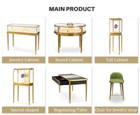 Vitrina de Sobremesa Elegante MASTER, Gabinete de Joyería de Vidrio Templado, Dimensiones 55x49x28cm, para Decoración de Colecciones de Joyería