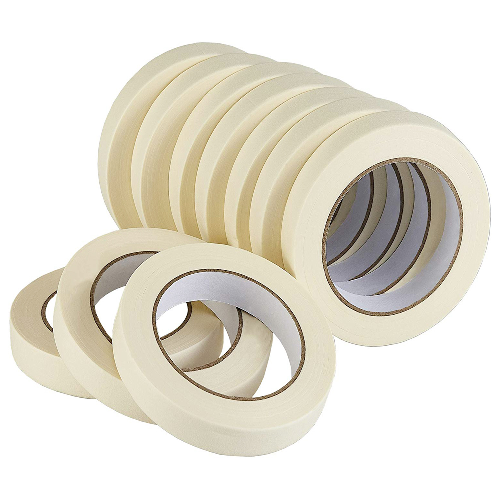 50M Crêpe Tape Voor Masking Schilders Tape Goedkope 1 Inch Masking Tape