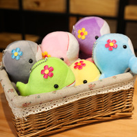 Porte-clés en peluche d'animal marin mignon de 10 cm, jouet en peluche de dauphin, pendentif de dauphin, peluches promotionnelles, mini poupée de baleine en peluche, porte-clés