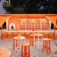 Stand de stand de vente au détail moderne ONI Kiosque de restauration rapide et de jus avec éclairage LED pour magasin et présentoir à vendre