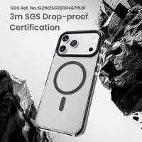 Étui de téléphone magnétique transparent testé contre les chutes 3M pour iPhone 18 Pro Max avec pare-chocs en TPE pour une protection robuste