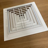 Diffuseur d'air à 4 voies de ventilation utilisé par les conduits en aluminium Hvac
