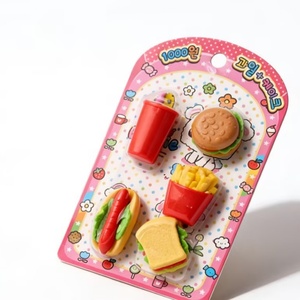 Útiles Escolares de Goma con Diseño de Personajes de Comida, Logotipo Personalizado, Papelería Escolar Kawaii para Niños, Borrador de Lápiz Creativo y Bonito - Product Image 3
