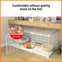 Cage pour chat de style villa, extra-large, espace libre, cage ouverte d'intérieur, maison pour chat à trois niveaux, petit nid pour chat, cage pour animaux de compagnie d'intérieur