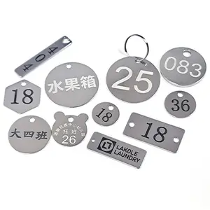 1.0 Thick Stainless Steel Key Card No Words Round Plate Metal Engraving Metal Brand Accessories Pet Dog Tag Marks