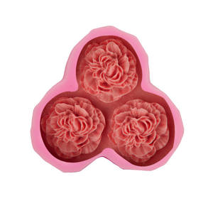 Moule en silicone pour gâteau et décoration, forme irrégulière 3D, 3 tailles identiques, détails fins, roses graphiques, bricolage - Product Image 5