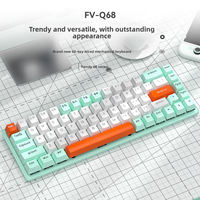 68-key Wired RGB Backlit Programmable Anti-Ghosting Gaming Mechanical Keyboard Double-shot Injection Molded Keycaps Full-key