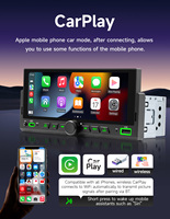 Autoradio Android BQCC Single Din 6.86" OEM CarPlay GPS WIFI RDS Carplay pour Honda/Nissan/Ford/Mazda/Hyundai/VW/KIA