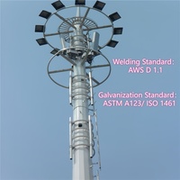 Torre de Telecomunicaciones Monopolar Galvanizada de 30m con Tecnología Profesional para Sitio de Red 5G Urbana