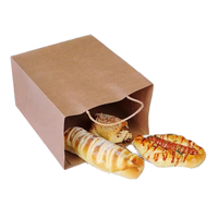 Sac en papier kraft brun en vente chaude, logo personnalisé, sac d'emballage en papier de luxe pour aliments