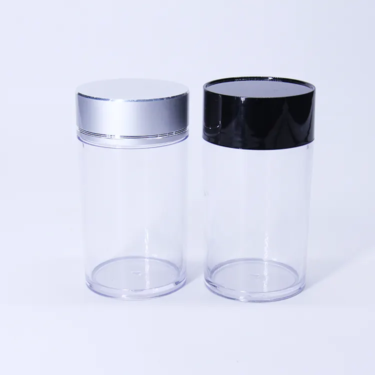 Manufacturer Sell 30Ml 60Ml 100Ml 150Ml Amber Black Round Shape Plastic Material Keratin Powder Container