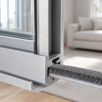 Bande d'étanchéité en silicone gris de qualité supérieure, profilé de protection contre les intempéries pour portes coulissantes robustes et fenêtres à persiennes